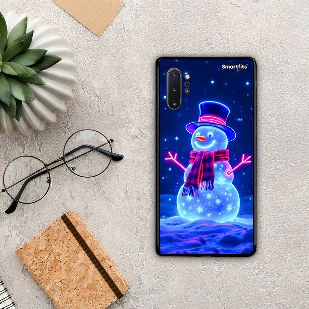 Christmas Neon Snowman - Samsung Galaxy Note 10+ θήκη