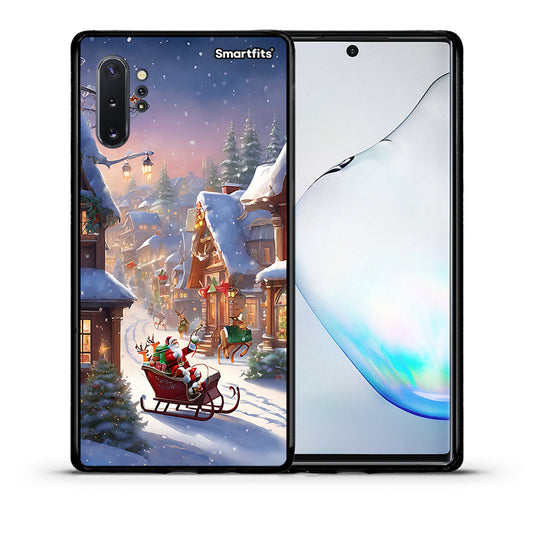Θήκη Samsung Note 10+ Christmas Snow από τη Smartfits με σχέδιο στο πίσω μέρος και μαύρο περίβλημα | Samsung Note 10+ Christmas Snow case with colorful back and black bezels