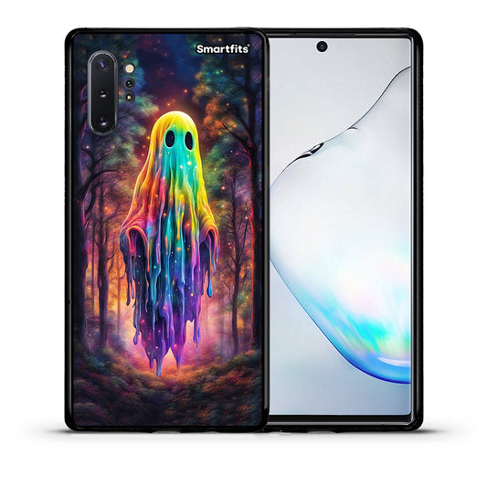 Θήκη Samsung Note 10+ Halloween Ghost από τη Smartfits με σχέδιο στο πίσω μέρος και μαύρο περίβλημα | Samsung Note 10+ Halloween Ghost case with colorful back and black bezels