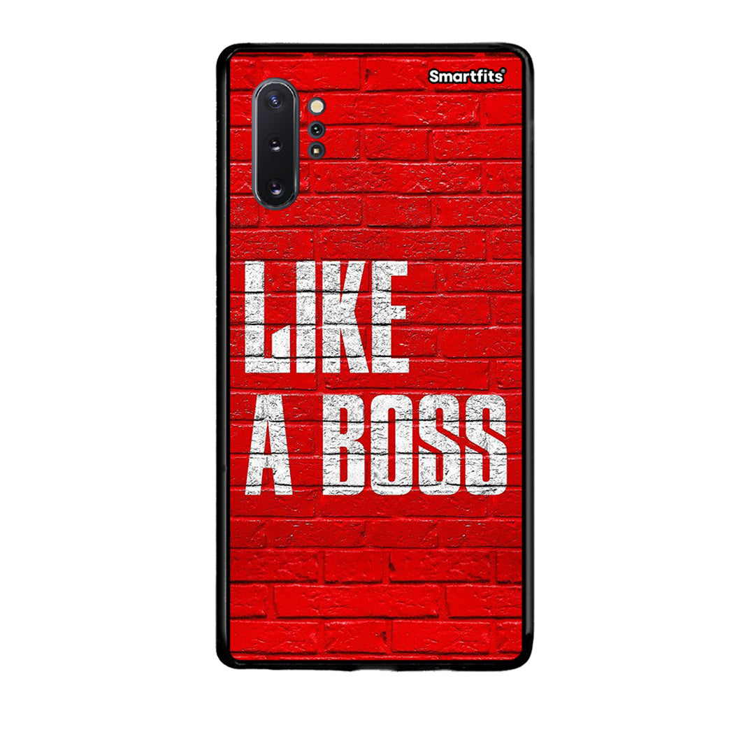 Samsung Note 10+ Like A Boss θήκη από τη Smartfits με σχέδιο στο πίσω μέρος και μαύρο περίβλημα | Smartphone case with colorful back and black bezels by Smartfits