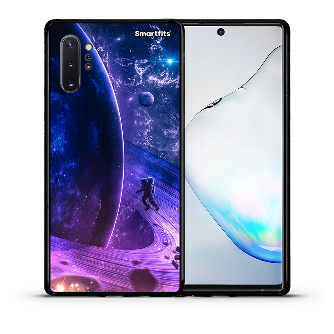 Θήκη Samsung Note 10+ Lost Astronaut από τη Smartfits με σχέδιο στο πίσω μέρος και μαύρο περίβλημα | Samsung Note 10+ Lost Astronaut case with colorful back and black bezels