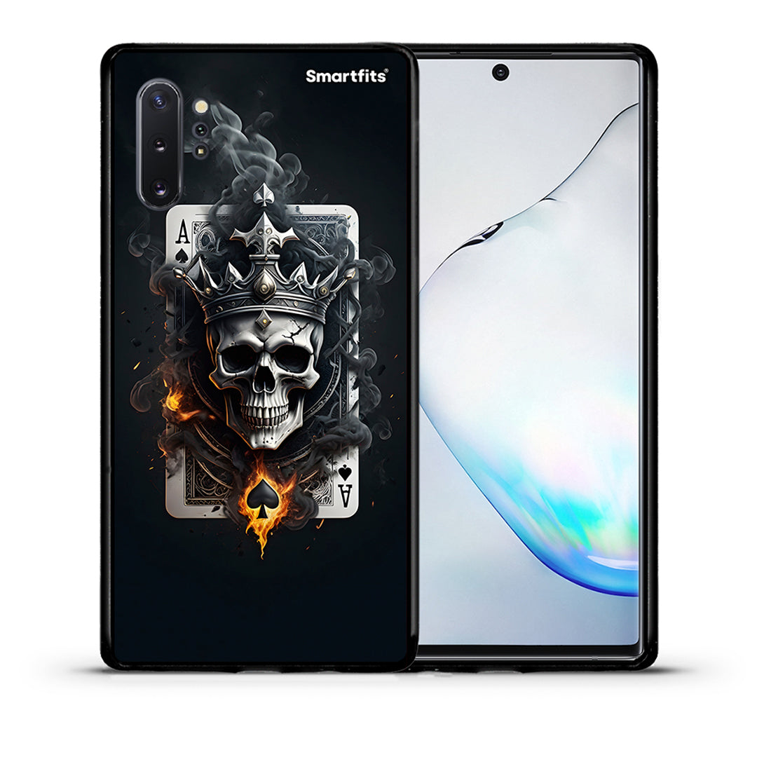 Θήκη Samsung Note 10+ Skull King Ace από τη Smartfits με σχέδιο στο πίσω μέρος και μαύρο περίβλημα | Samsung Note 10+ Skull King Ace case with colorful back and black bezels