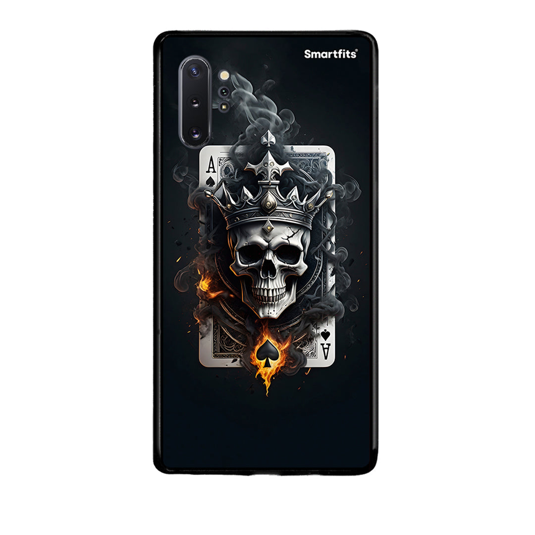 Samsung Note 10+ Skull King Ace θήκη από τη Smartfits με σχέδιο στο πίσω μέρος και μαύρο περίβλημα | Smartphone case with colorful back and black bezels by Smartfits