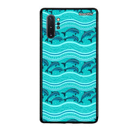 Thumbnail for Samsung Note 10+ Swimming Dolphins θήκη από τη Smartfits με σχέδιο στο πίσω μέρος και μαύρο περίβλημα | Smartphone case with colorful back and black bezels by Smartfits