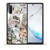 Thumbnail for Θήκη Samsung Note 10+ White Christmas από τη Smartfits με σχέδιο στο πίσω μέρος και μαύρο περίβλημα | Samsung Note 10+ White Christmas case with colorful back and black bezels