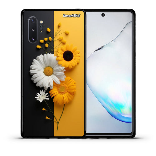 Θήκη Samsung Note 10+ Yellow Daisies από τη Smartfits με σχέδιο στο πίσω μέρος και μαύρο περίβλημα | Samsung Note 10+ Yellow Daisies case with colorful back and black bezels