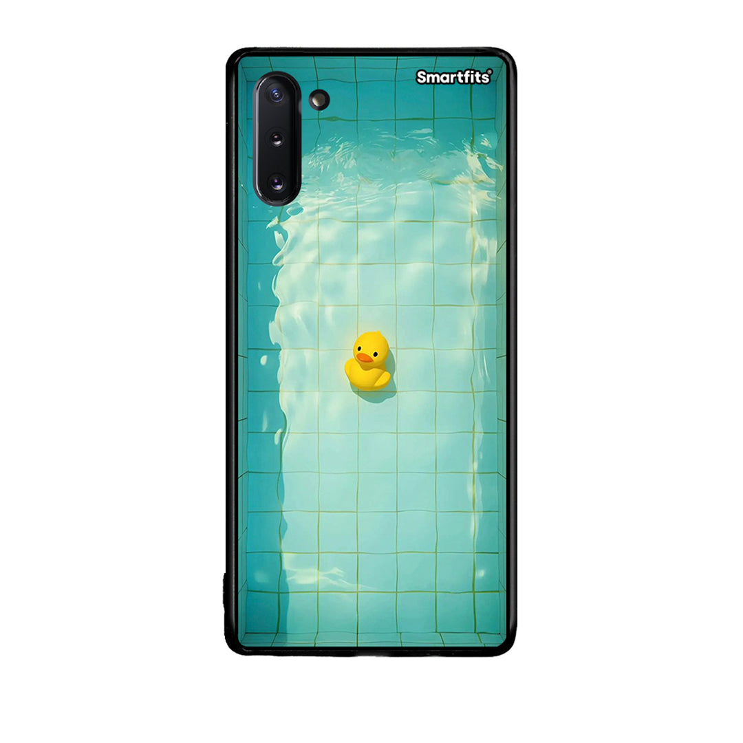 Samsung Note 10 Yellow Duck θήκη από τη Smartfits με σχέδιο στο πίσω μέρος και μαύρο περίβλημα | Smartphone case with colorful back and black bezels by Smartfits