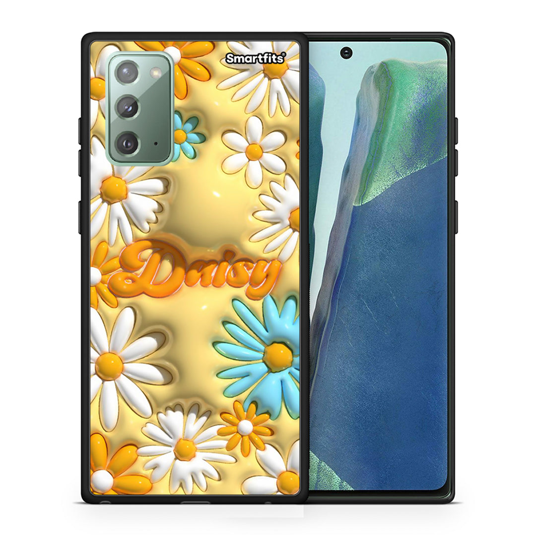 Θήκη Samsung Note 20 Bubble Daisies από τη Smartfits με σχέδιο στο πίσω μέρος και μαύρο περίβλημα | Samsung Note 20 Bubble Daisies case with colorful back and black bezels