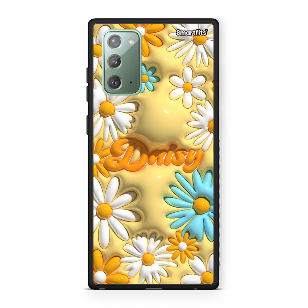 Samsung Note 20 Bubble Daisies θήκη από τη Smartfits με σχέδιο στο πίσω μέρος και μαύρο περίβλημα | Smartphone case with colorful back and black bezels by Smartfits