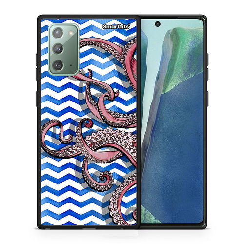 Θήκη Samsung Note 20 Chevron Devilfish από τη Smartfits με σχέδιο στο πίσω μέρος και μαύρο περίβλημα | Samsung Note 20 Chevron Devilfish case with colorful back and black bezels
