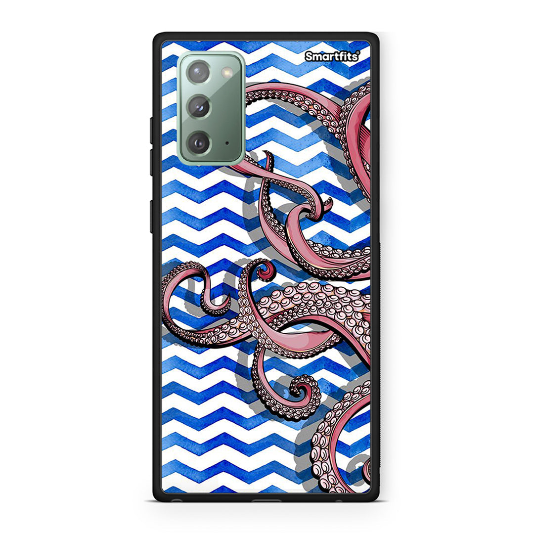 Samsung Note 20 Chevron Devilfish θήκη από τη Smartfits με σχέδιο στο πίσω μέρος και μαύρο περίβλημα | Smartphone case with colorful back and black bezels by Smartfits