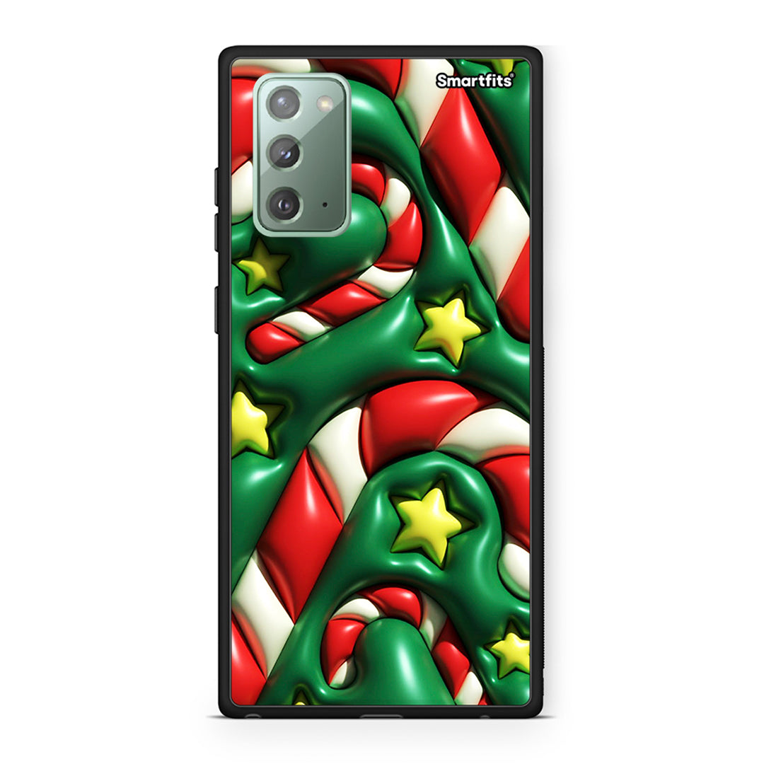 Samsung Note 20 Christmas Bubbles θήκη από τη Smartfits με σχέδιο στο πίσω μέρος και μαύρο περίβλημα | Smartphone case with colorful back and black bezels by Smartfits
