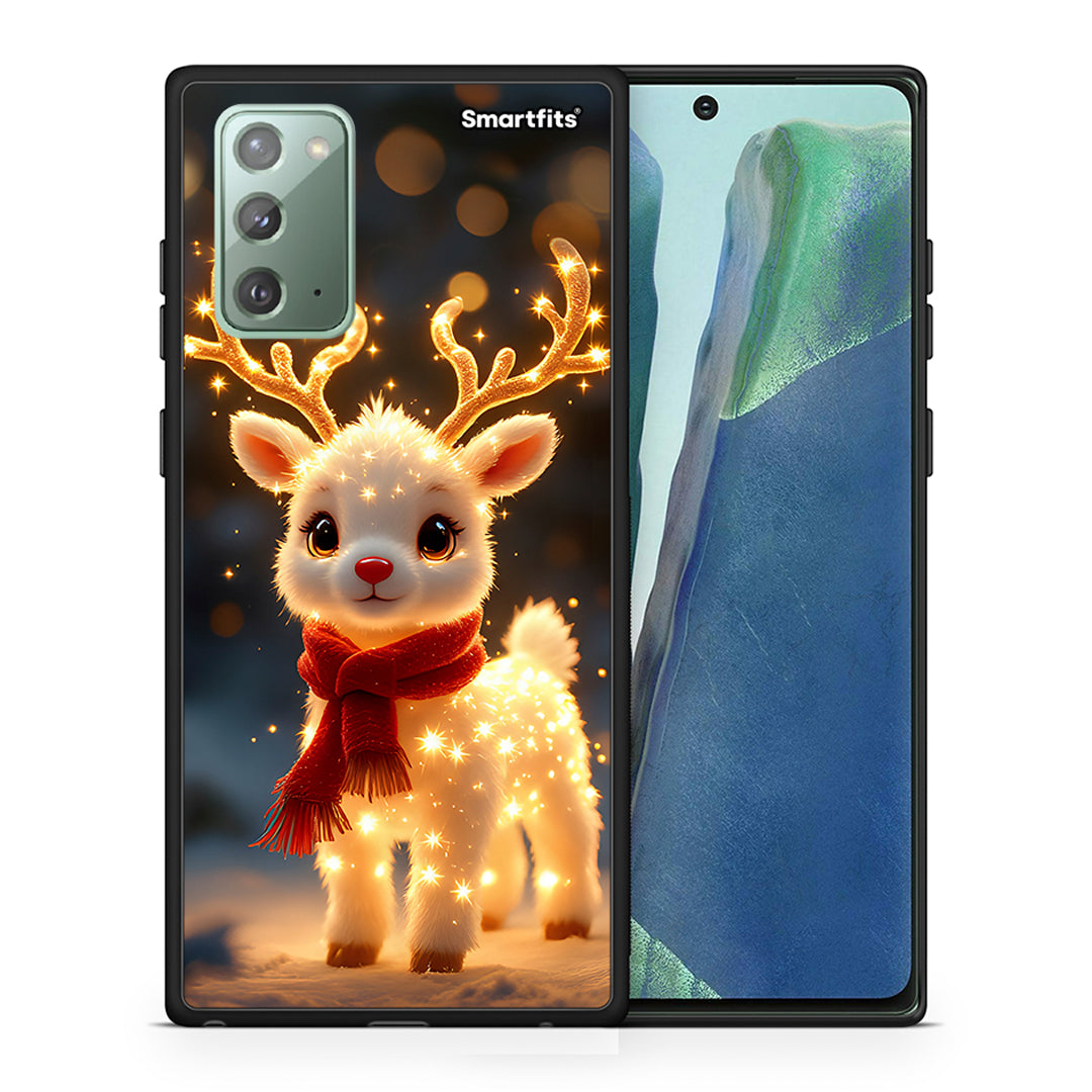 Θήκη Samsung Note 20 Christmas Cutie από τη Smartfits με σχέδιο στο πίσω μέρος και μαύρο περίβλημα | Samsung Note 20 Christmas Cutie case with colorful back and black bezels