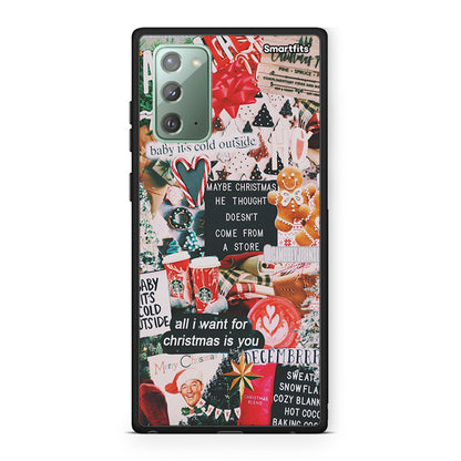 Samsung Note 20 Christmas Happiness θήκη από τη Smartfits με σχέδιο στο πίσω μέρος και μαύρο περίβλημα | Smartphone case with colorful back and black bezels by Smartfits