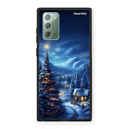 Samsung Note 20 Christmas Scenery θήκη από τη Smartfits με σχέδιο στο πίσω μέρος και μαύρο περίβλημα | Smartphone case with colorful back and black bezels by Smartfits