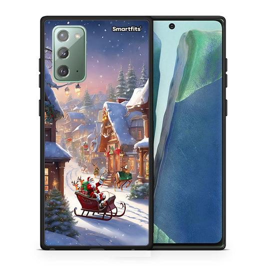 Θήκη Samsung Note 20 Christmas Snow από τη Smartfits με σχέδιο στο πίσω μέρος και μαύρο περίβλημα | Samsung Note 20 Christmas Snow case with colorful back and black bezels