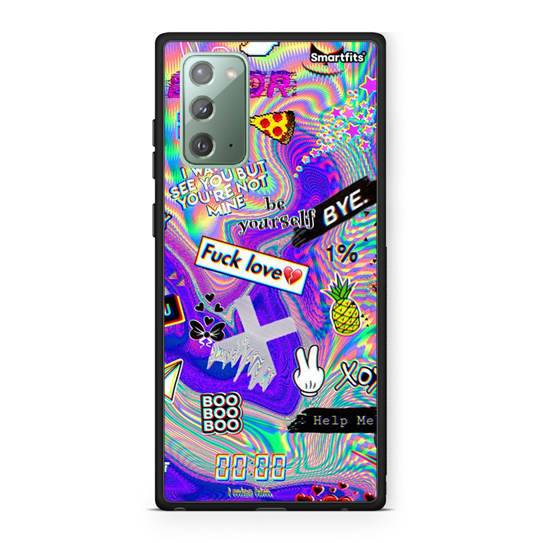 Samsung Note 20 Game Over θήκη από τη Smartfits με σχέδιο στο πίσω μέρος και μαύρο περίβλημα | Smartphone case with colorful back and black bezels by Smartfits