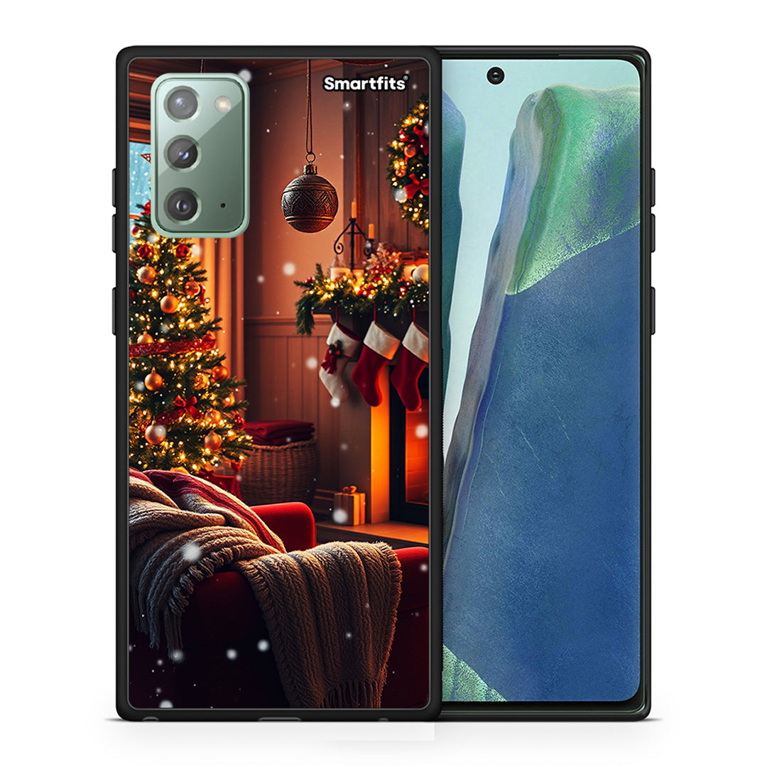 Θήκη Samsung Note 20 Home For Christmas από τη Smartfits με σχέδιο στο πίσω μέρος και μαύρο περίβλημα | Samsung Note 20 Home For Christmas case with colorful back and black bezels