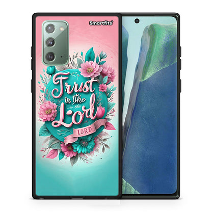 Θήκη Samsung Note 20 Lord Trust από τη Smartfits με σχέδιο στο πίσω μέρος και μαύρο περίβλημα | Samsung Note 20 Lord Trust case with colorful back and black bezels