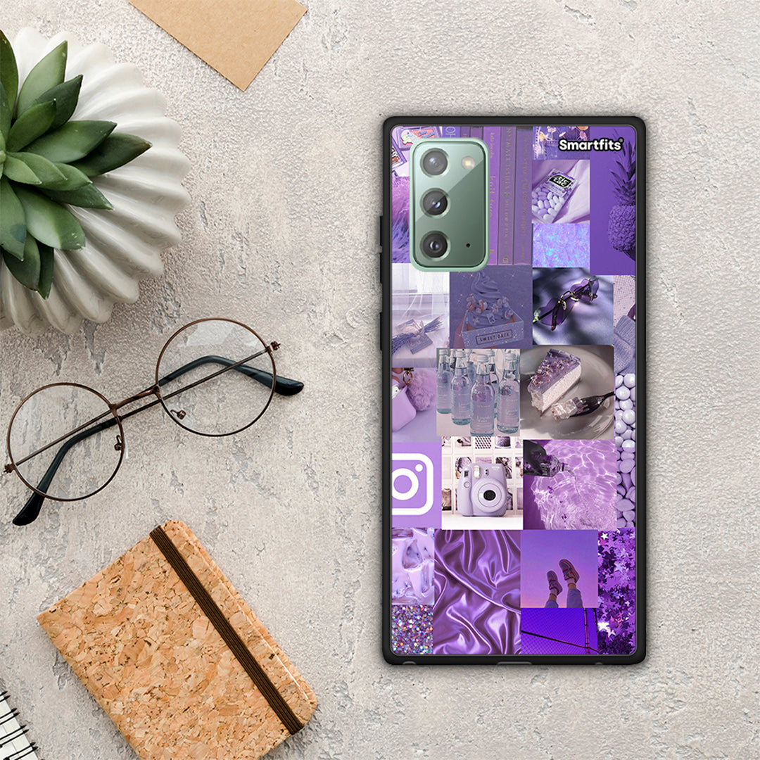 Purple Aesthetic Collage - Samsung Galaxy Note 20 θήκη