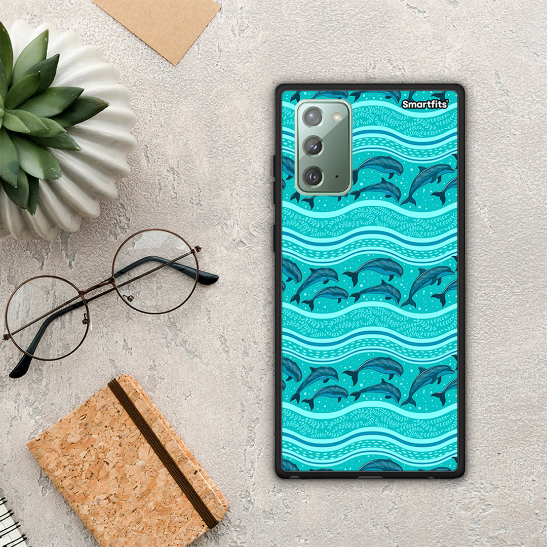 Swimming Dolphins - Samsung Galaxy Note 20 θήκη