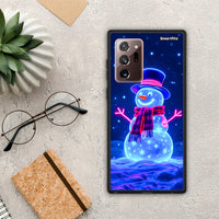 Thumbnail for Christmas Neon Snowman - Samsung Galaxy Note 20 Ultra θήκη