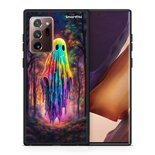 Θήκη Samsung Note 20 Ultra Halloween Ghost από τη Smartfits με σχέδιο στο πίσω μέρος και μαύρο περίβλημα | Samsung Note 20 Ultra Halloween Ghost case with colorful back and black bezels