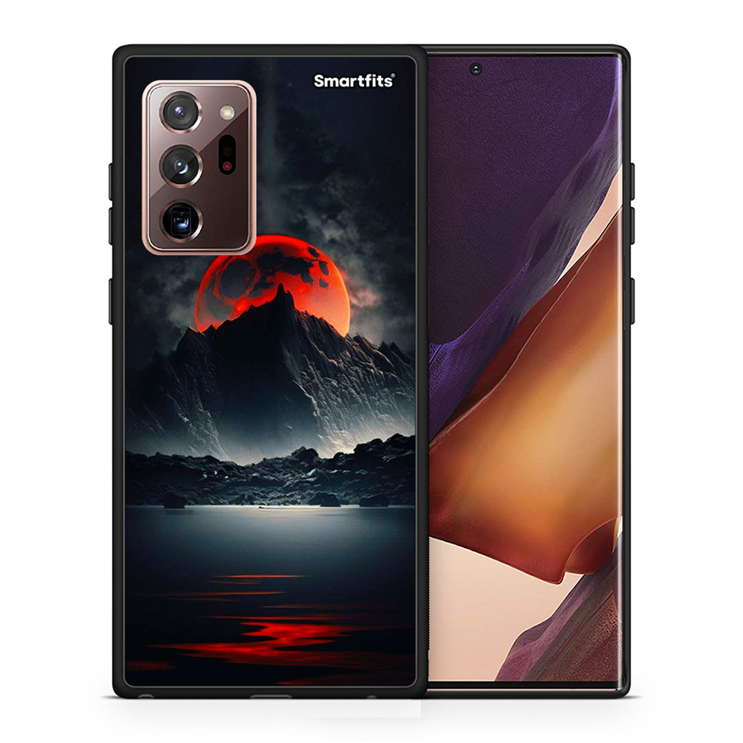 Θήκη Samsung Note 20 Ultra Red Full Moon από τη Smartfits με σχέδιο στο πίσω μέρος και μαύρο περίβλημα | Samsung Note 20 Ultra Red Full Moon case with colorful back and black bezels