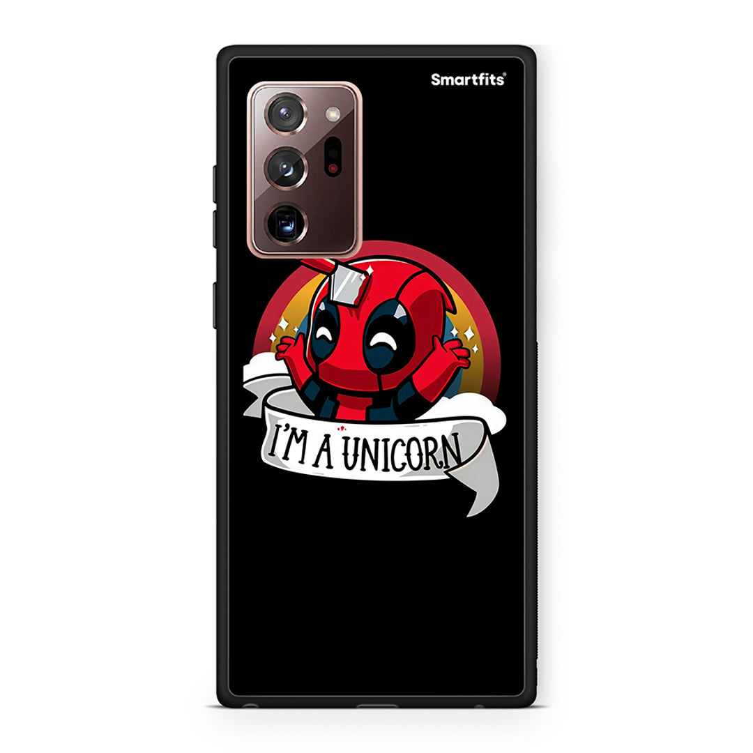Samsung Note 20 Ultra Unicorn Deadpool θήκη από τη Smartfits με σχέδιο στο πίσω μέρος και μαύρο περίβλημα | Smartphone case with colorful back and black bezels by Smartfits