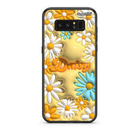 Thumbnail for samsung note 8 Bubble Daisies θήκη από τη Smartfits με σχέδιο στο πίσω μέρος και μαύρο περίβλημα | Smartphone case with colorful back and black bezels by Smartfits