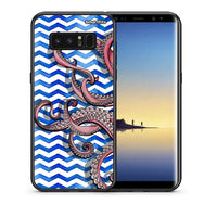 Thumbnail for Θήκη Samsung Note 8 Chevron Devilfish από τη Smartfits με σχέδιο στο πίσω μέρος και μαύρο περίβλημα | Samsung Note 8 Chevron Devilfish case with colorful back and black bezels