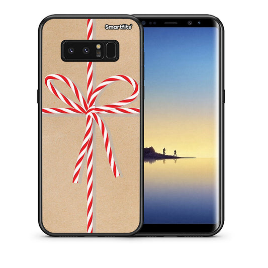 Θήκη Samsung Note 8 Christmas Gift από τη Smartfits με σχέδιο στο πίσω μέρος και μαύρο περίβλημα | Samsung Note 8 Christmas Gift case with colorful back and black bezels
