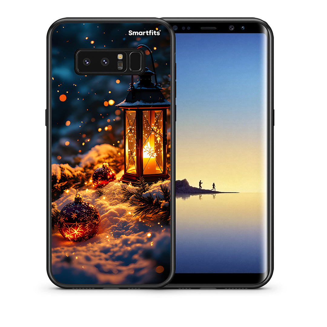 Θήκη Samsung Note 8 Christmas Ornaments από τη Smartfits με σχέδιο στο πίσω μέρος και μαύρο περίβλημα | Samsung Note 8 Christmas Ornaments case with colorful back and black bezels