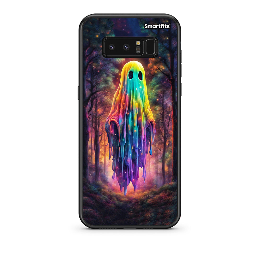 samsung note 8 Halloween Ghost θήκη από τη Smartfits με σχέδιο στο πίσω μέρος και μαύρο περίβλημα | Smartphone case with colorful back and black bezels by Smartfits