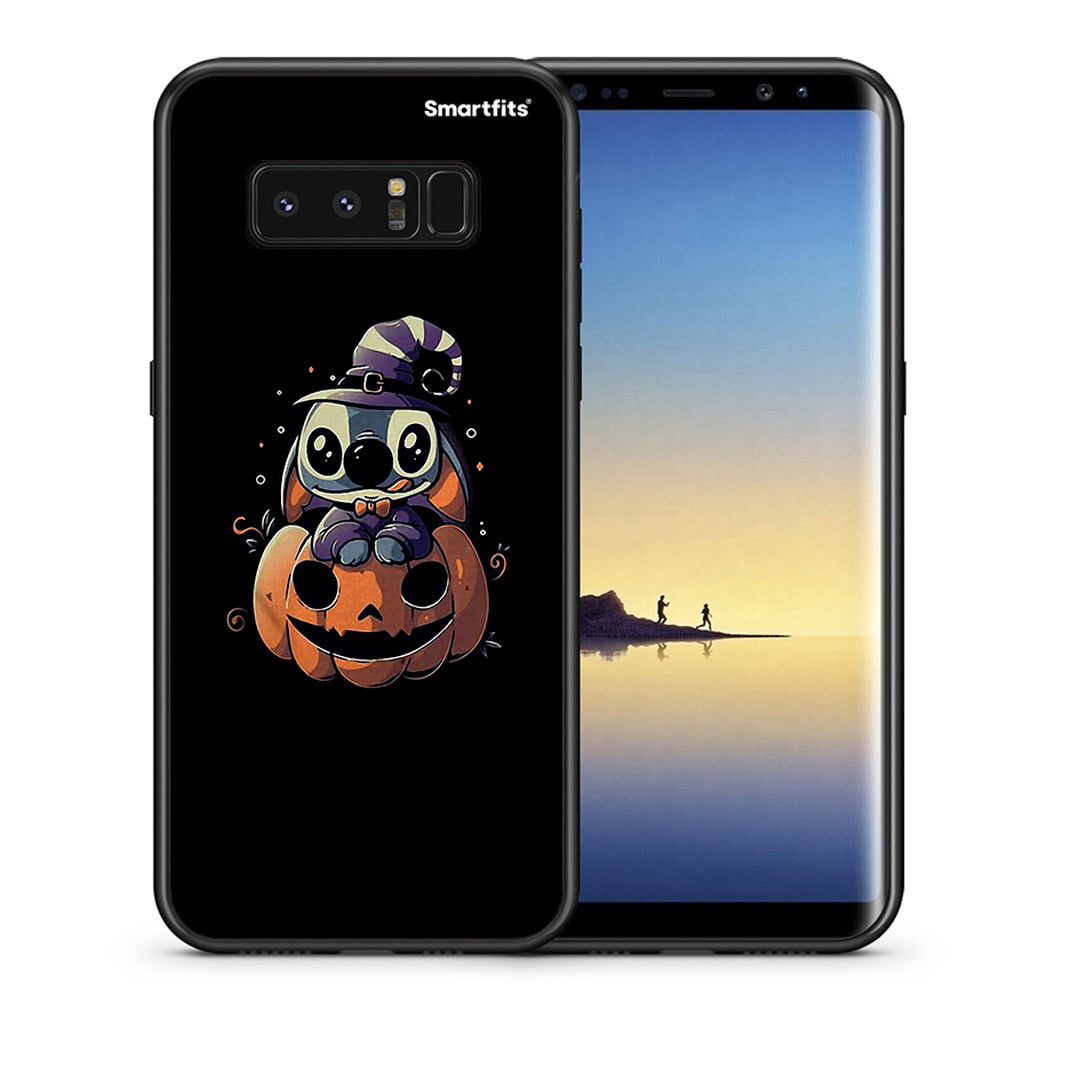 Θήκη Samsung Note 8 Halloween Stitch από τη Smartfits με σχέδιο στο πίσω μέρος και μαύρο περίβλημα | Samsung Note 8 Halloween Stitch case with colorful back and black bezels