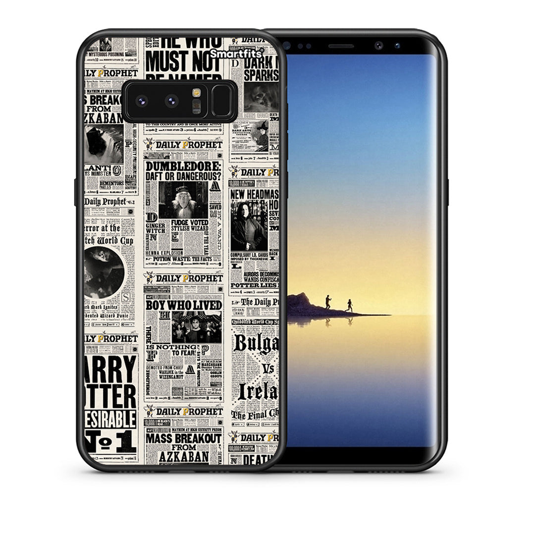 Θήκη Samsung Note 8 Harry Paper από τη Smartfits με σχέδιο στο πίσω μέρος και μαύρο περίβλημα | Samsung Note 8 Harry Paper case with colorful back and black bezels