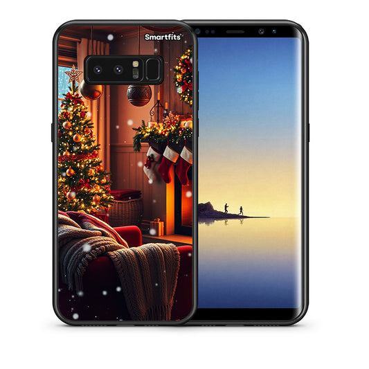 Θήκη Samsung Note 8 Home For Christmas από τη Smartfits με σχέδιο στο πίσω μέρος και μαύρο περίβλημα | Samsung Note 8 Home For Christmas case with colorful back and black bezels