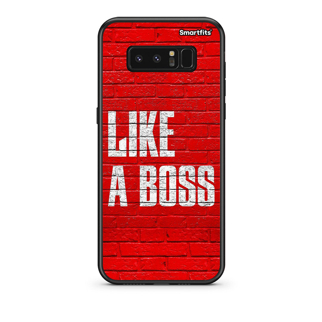 samsung note 8 Like A Boss θήκη από τη Smartfits με σχέδιο στο πίσω μέρος και μαύρο περίβλημα | Smartphone case with colorful back and black bezels by Smartfits