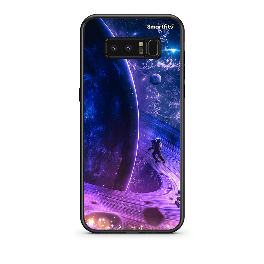 samsung note 8 Lost Astronaut θήκη από τη Smartfits με σχέδιο στο πίσω μέρος και μαύρο περίβλημα | Smartphone case with colorful back and black bezels by Smartfits