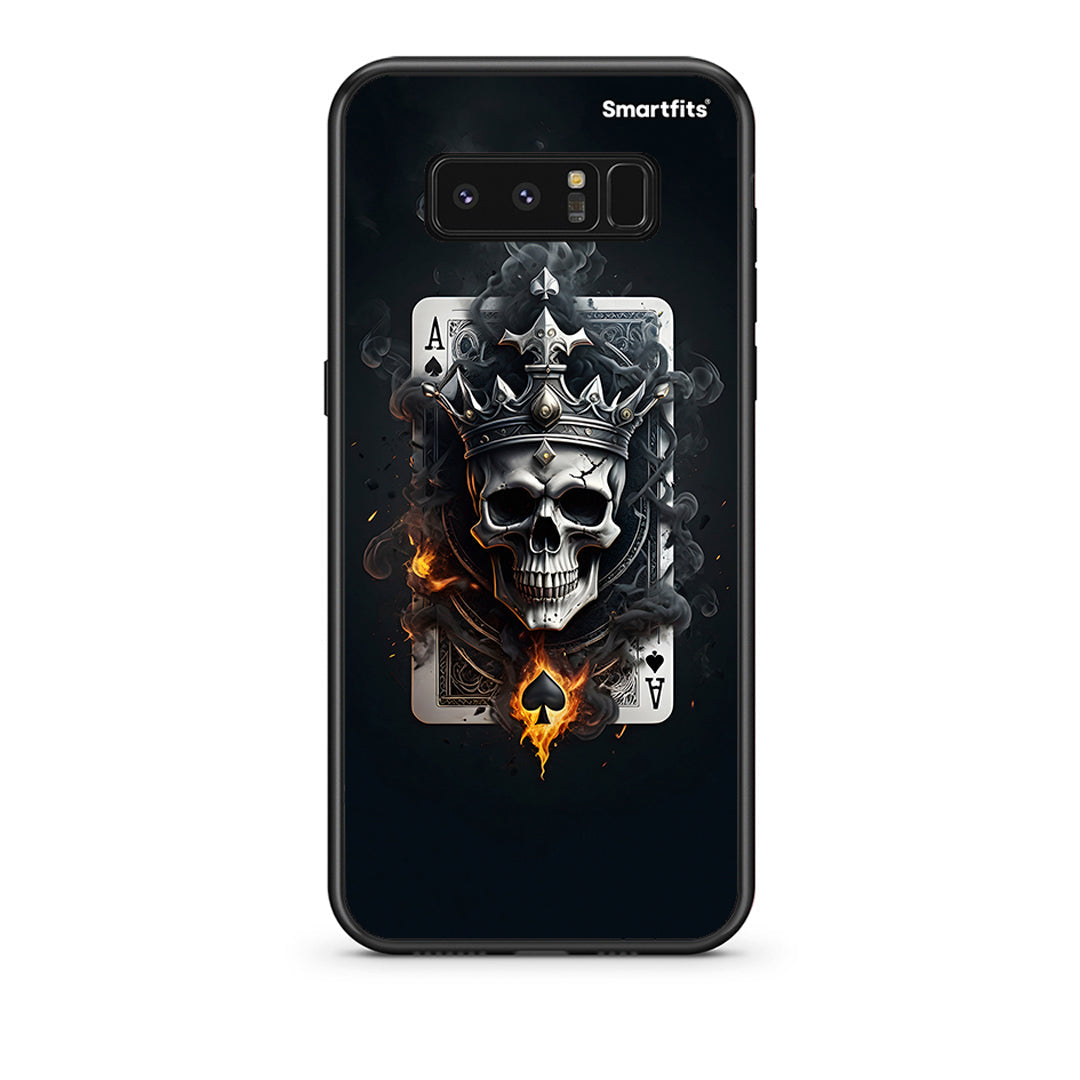 samsung note 8 Skull King Ace θήκη από τη Smartfits με σχέδιο στο πίσω μέρος και μαύρο περίβλημα | Smartphone case with colorful back and black bezels by Smartfits