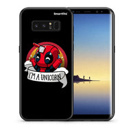 Thumbnail for Θήκη Samsung Note 8 Unicorn Deadpool από τη Smartfits με σχέδιο στο πίσω μέρος και μαύρο περίβλημα | Samsung Note 8 Unicorn Deadpool case with colorful back and black bezels