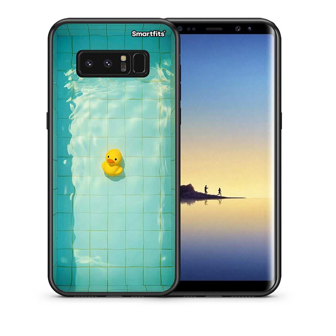 Θήκη Samsung Note 8 Yellow Duck από τη Smartfits με σχέδιο στο πίσω μέρος και μαύρο περίβλημα | Samsung Note 8 Yellow Duck case with colorful back and black bezels