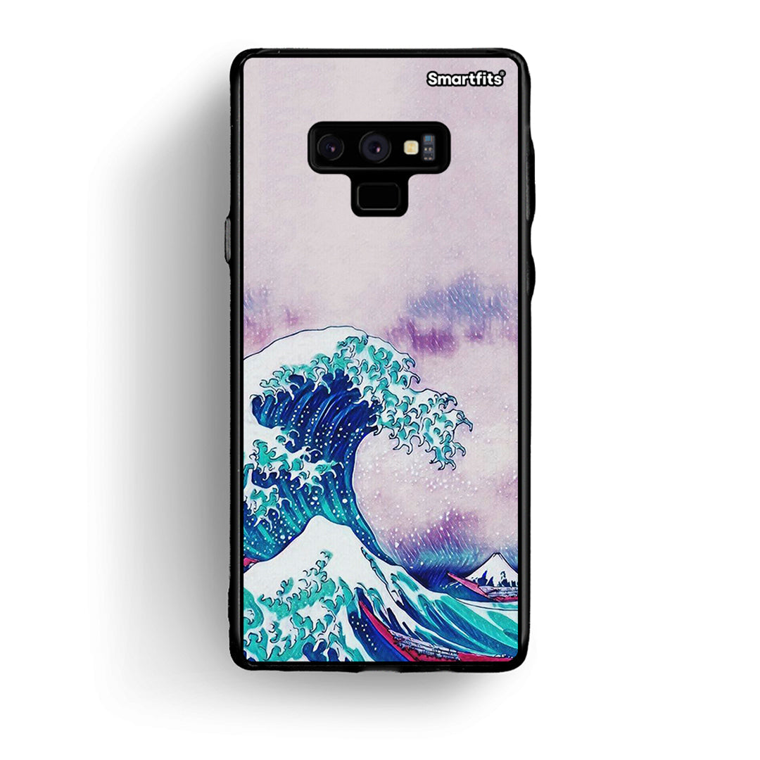 samsung note 9 Blue Waves θήκη από τη Smartfits με σχέδιο στο πίσω μέρος και μαύρο περίβλημα | Smartphone case with colorful back and black bezels by Smartfits