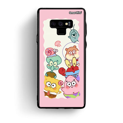 samsung note 9 Cute Companion θήκη από τη Smartfits με σχέδιο στο πίσω μέρος και μαύρο περίβλημα | Smartphone case with colorful back and black bezels by Smartfits