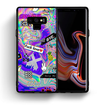 Θήκη Samsung Note 9 Game Over από τη Smartfits με σχέδιο στο πίσω μέρος και μαύρο περίβλημα | Samsung Note 9 Game Over case with colorful back and black bezels