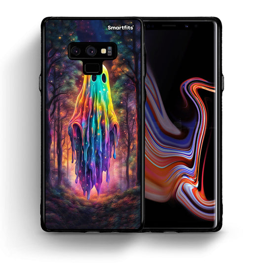 Θήκη Samsung Note 9 Halloween Ghost από τη Smartfits με σχέδιο στο πίσω μέρος και μαύρο περίβλημα | Samsung Note 9 Halloween Ghost case with colorful back and black bezels