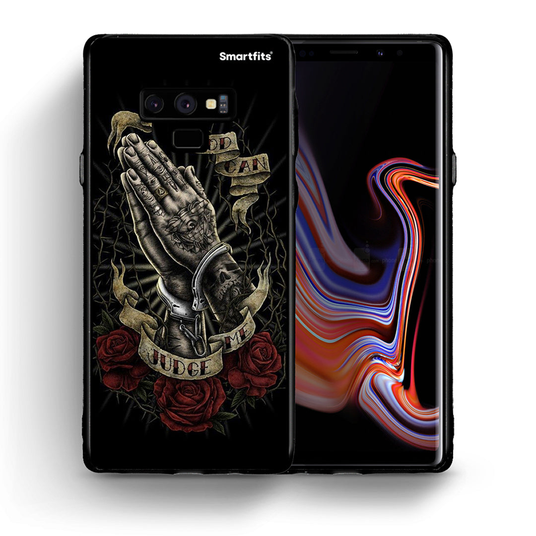 Θήκη Samsung Note 9 Judge By God από τη Smartfits με σχέδιο στο πίσω μέρος και μαύρο περίβλημα | Samsung Note 9 Judge By God case with colorful back and black bezels
