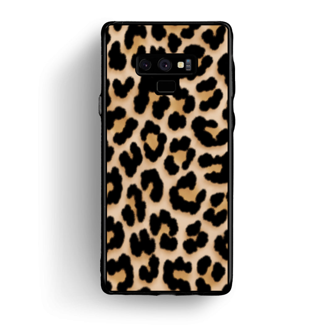Θήκη Samsung Galaxy Note 9 Leopard Print Tan Small από τη Smartfits με σχέδιο στο πίσω μέρος και μαύρο περίβλημα | Samsung Galaxy Note 9 Leopard Print Tan Small case with colorful back and black bezels
