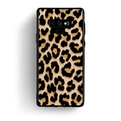 Θήκη Samsung Galaxy Note 9 Leopard Print Tan Small από τη Smartfits με σχέδιο στο πίσω μέρος και μαύρο περίβλημα | Samsung Galaxy Note 9 Leopard Print Tan Small case with colorful back and black bezels
