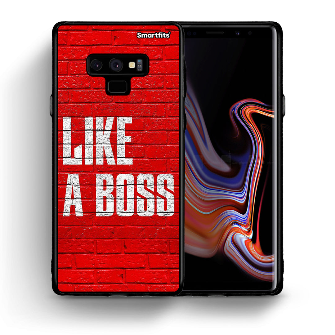 Θήκη Samsung Note 9 Like A Boss από τη Smartfits με σχέδιο στο πίσω μέρος και μαύρο περίβλημα | Samsung Note 9 Like A Boss case with colorful back and black bezels
